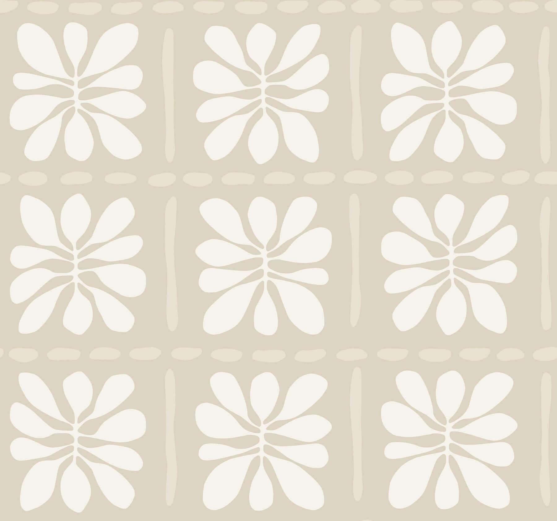 Mimosa Fleur Wallpaper- Nude
