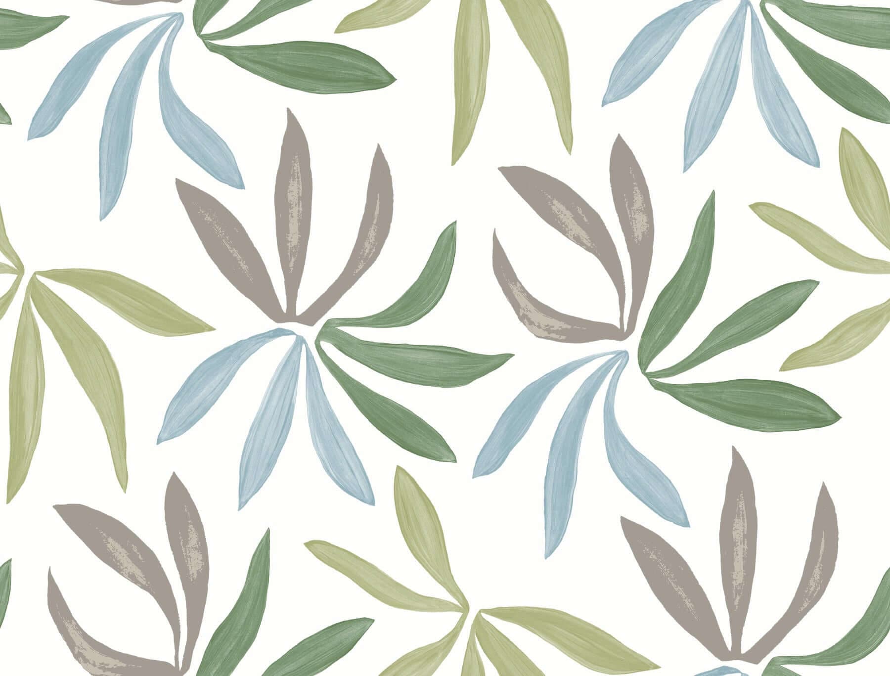 Little Garden Wallpaper- Alpine & Sky & Silver