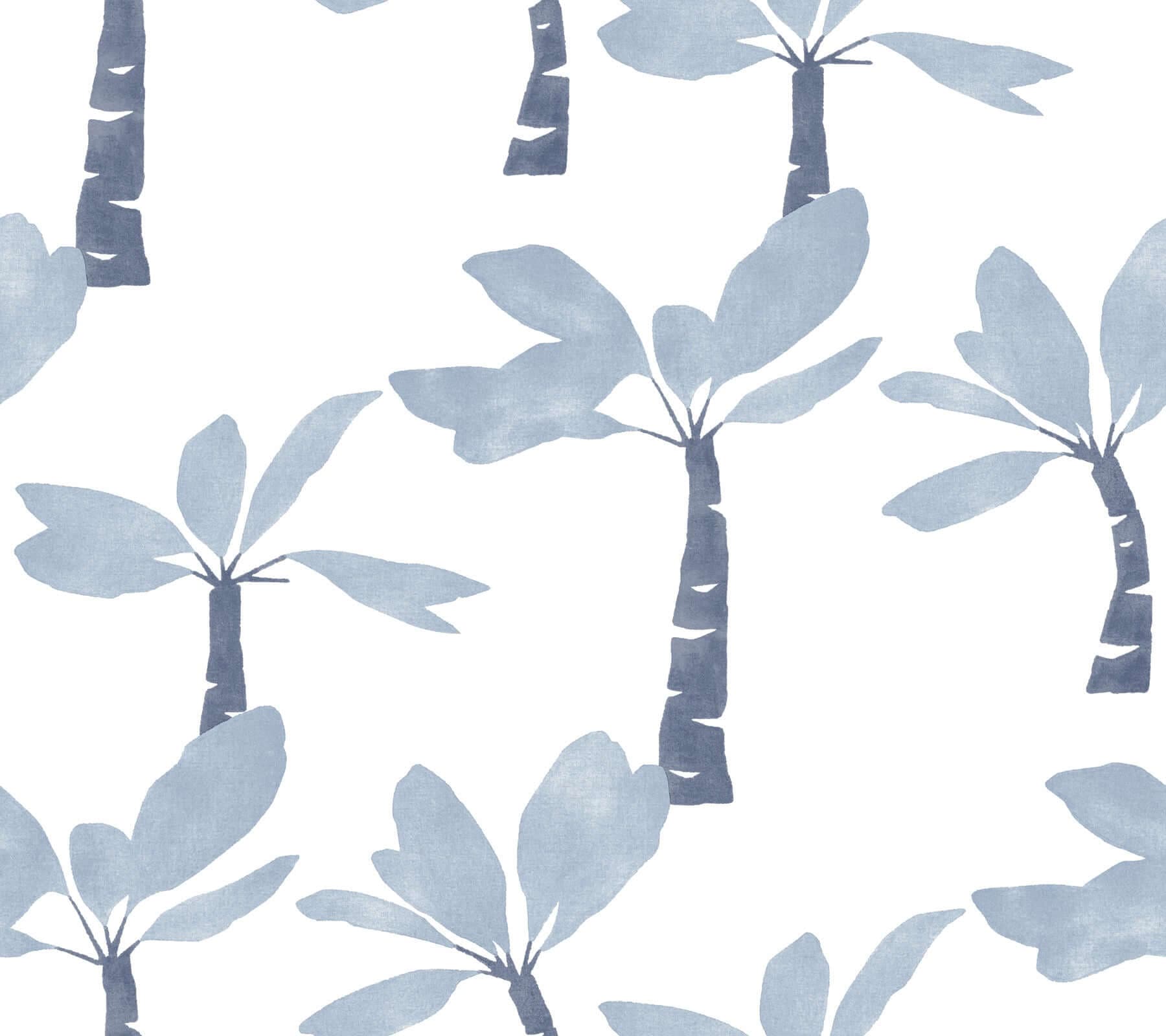 Painted Oasis Wallpaper- Ultramarine