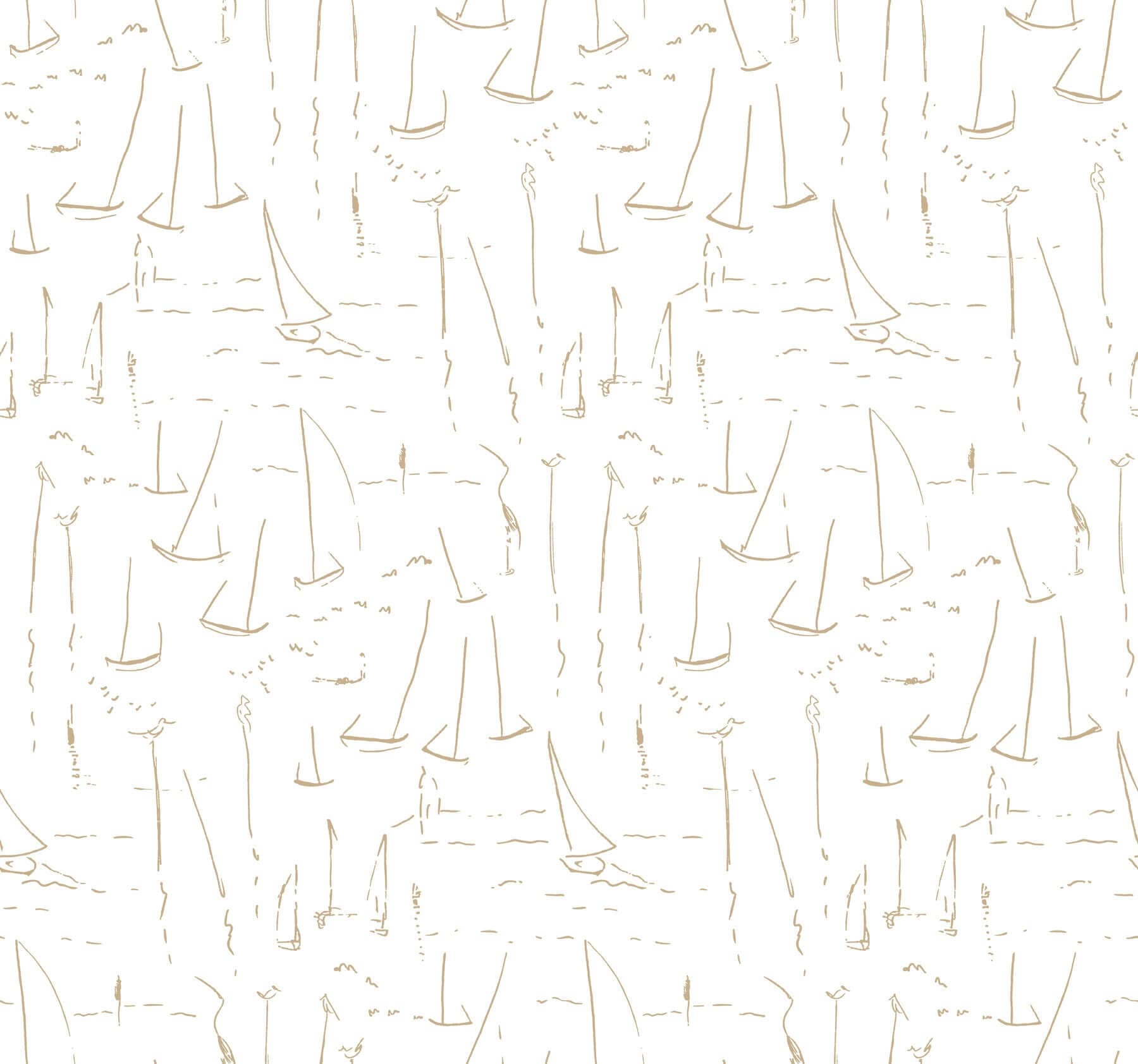Vermillion Coast Wallpaper- Gold
