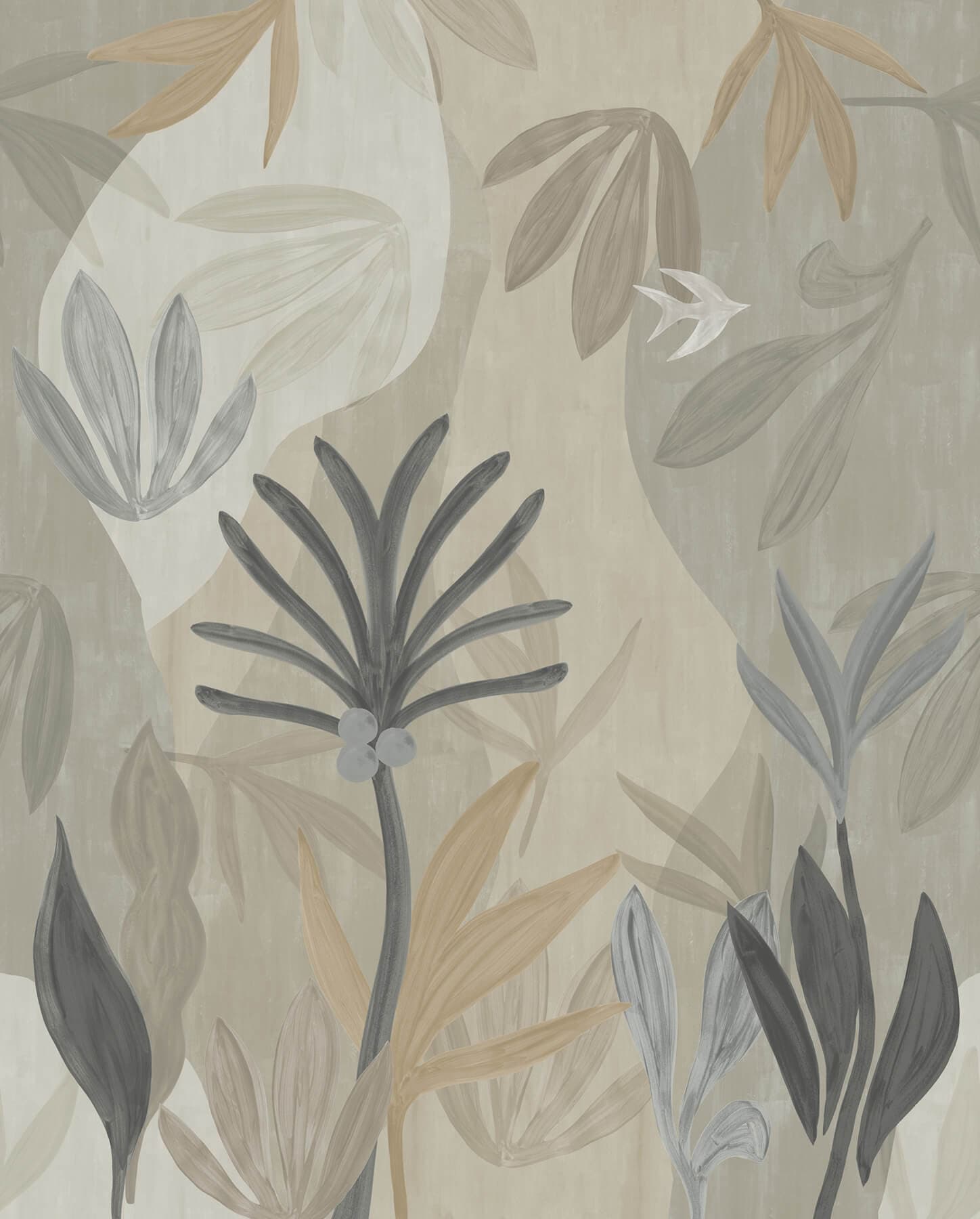 Chambord Gardens Wall Mural - Graphite & Carbon