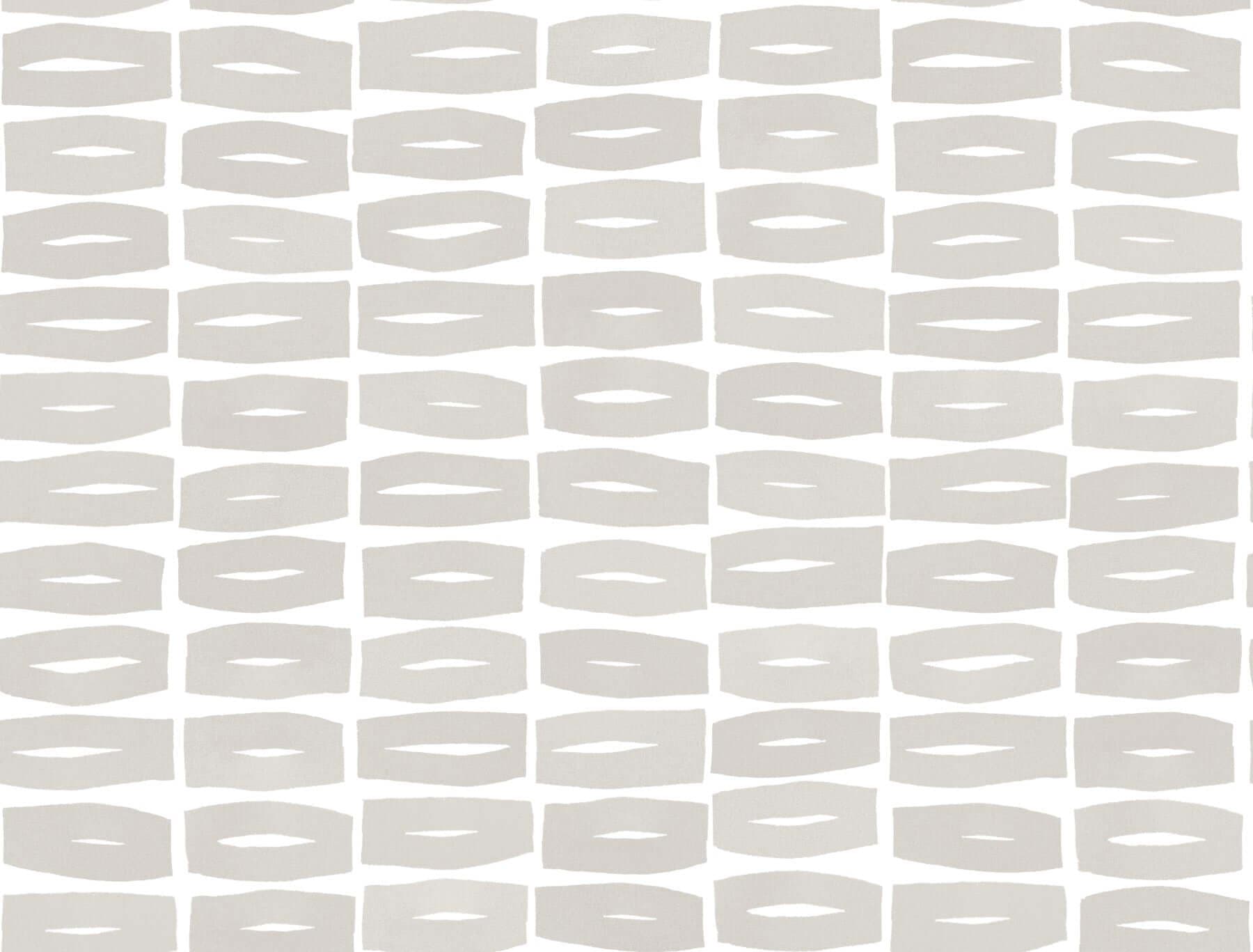 Modernist Motif Wallpaper- Lichen Grey