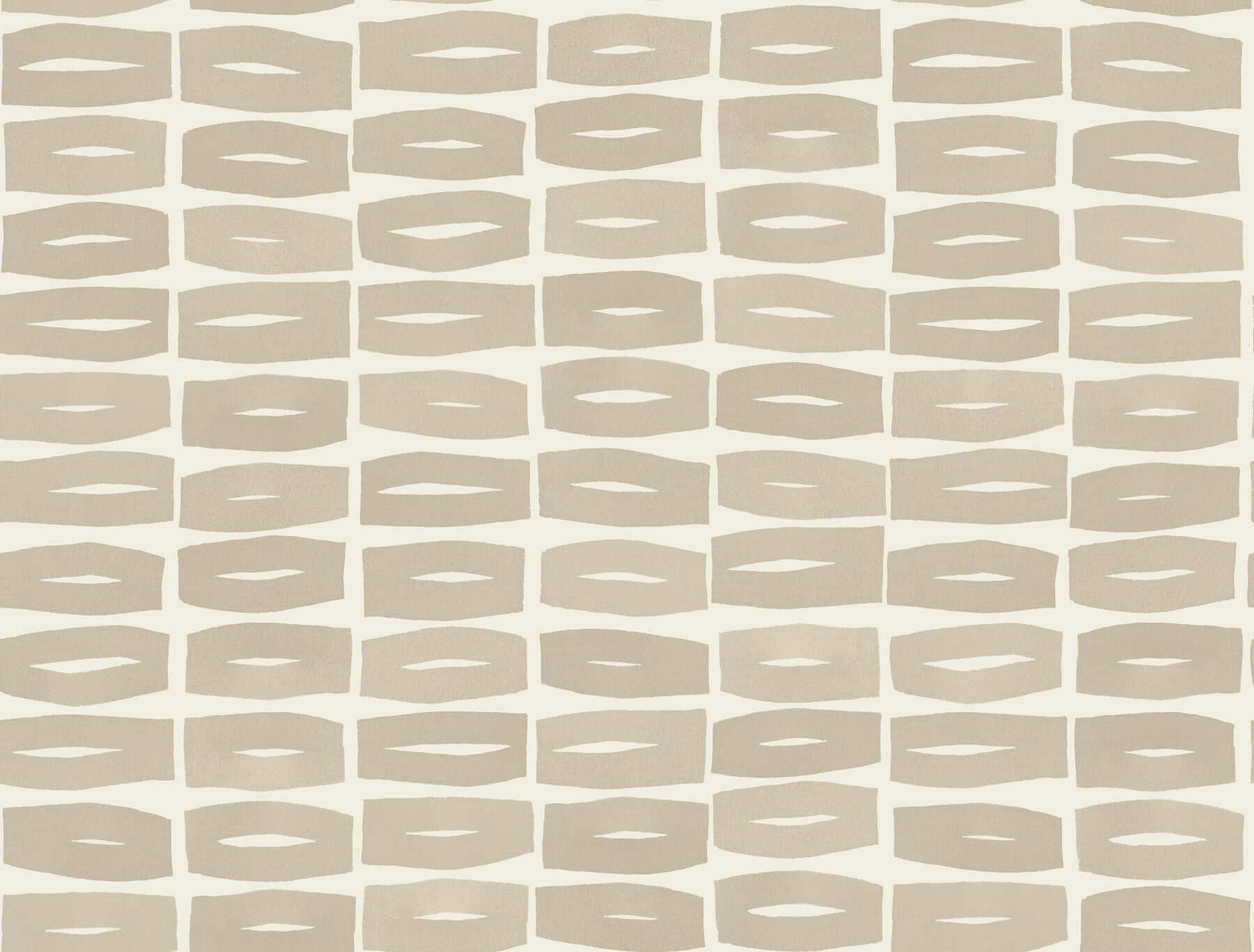 Modernist Motif Wallpaper- Linseed Oil