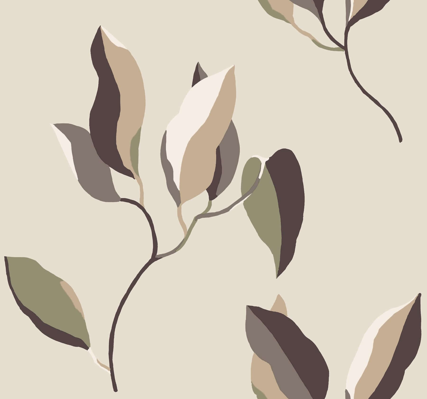 Brushwork Branches Wallpaper- Violet