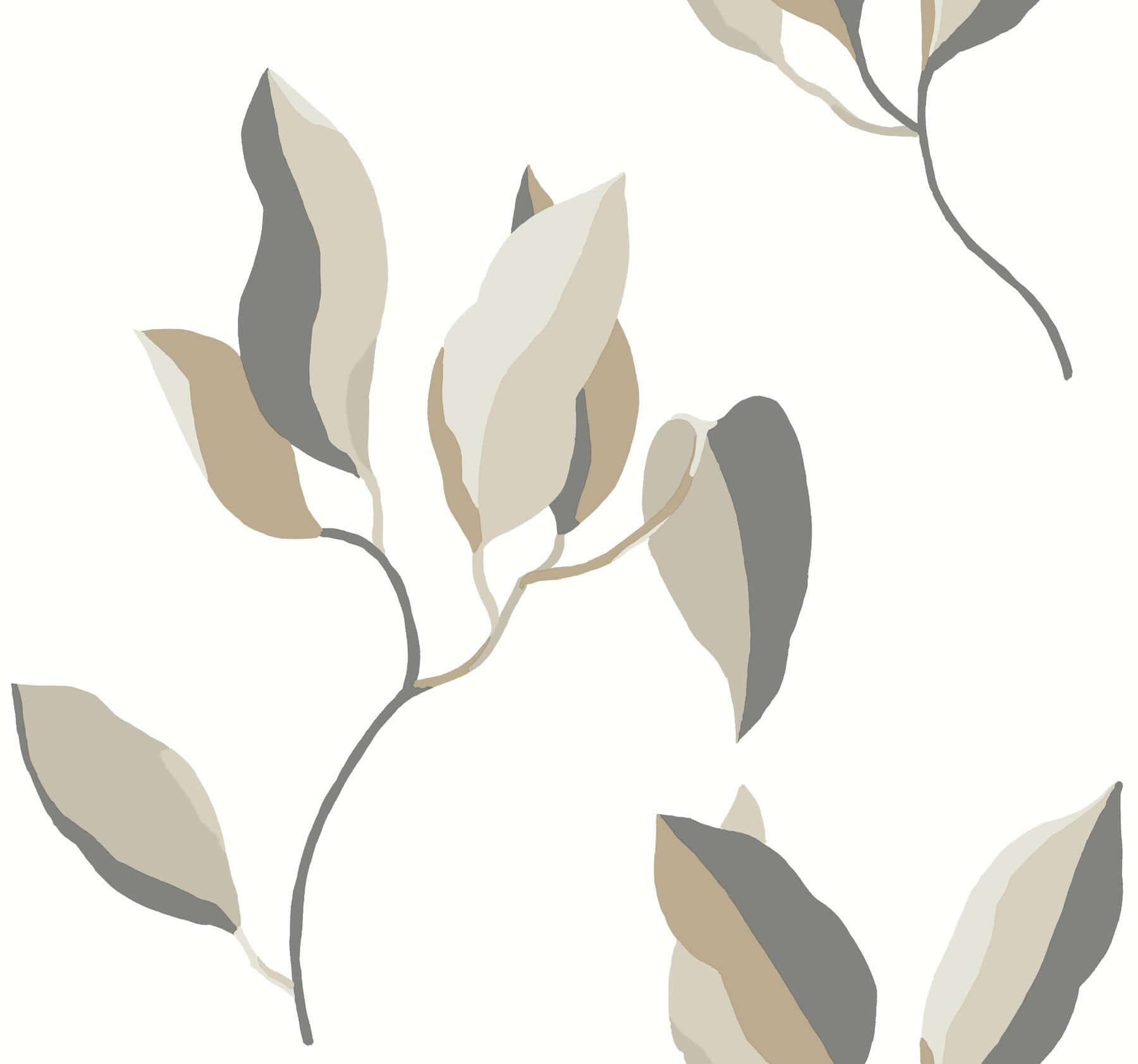 Brushwork Branches Wallpaper- Neutral & Gold