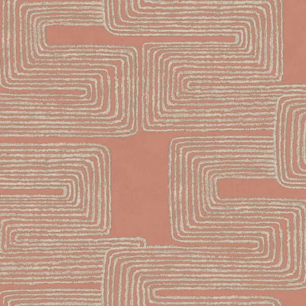 Nikki Chu Zulu Thread Wallpaper- Coral/Glint