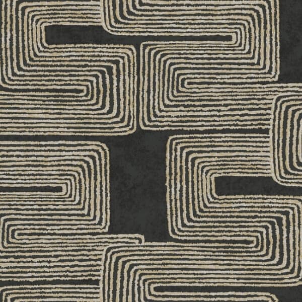 Nikki Chu Zulu Thread Wallpaper- Black/Gold