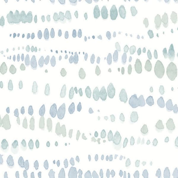 Lisa Audit Dewdrops Wallpaper- Blue