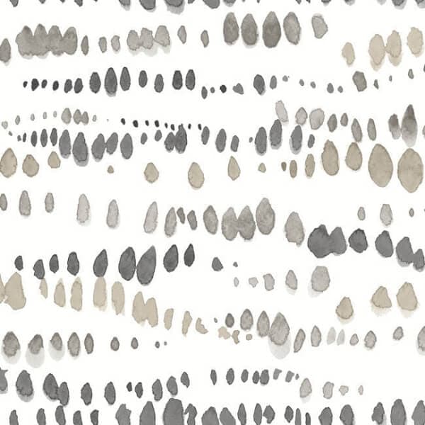 Lisa Audit Dewdrops Wallpaper- Black/Taupe
