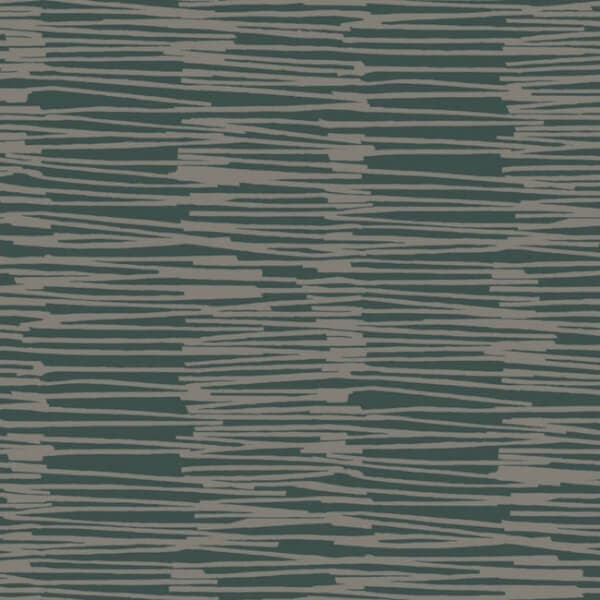 Nikki Chu Water Reed Thatch Wallpaper- Forest/Silver