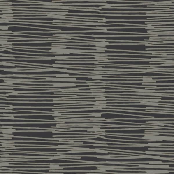 Nikki Chu Water Reed Thatch Wallpaper- Black/Gold