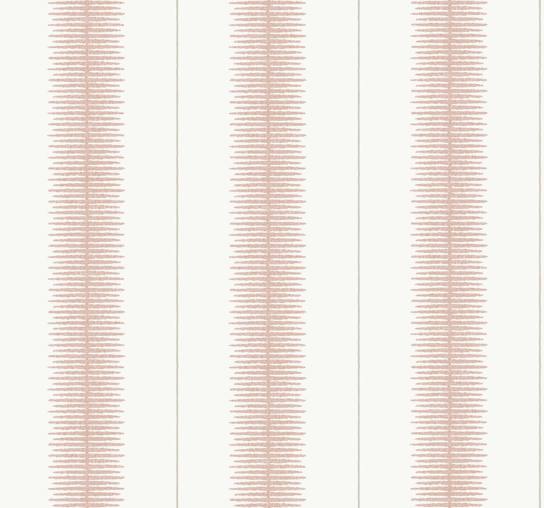 Tandem Stripe Wallpaper- Brick