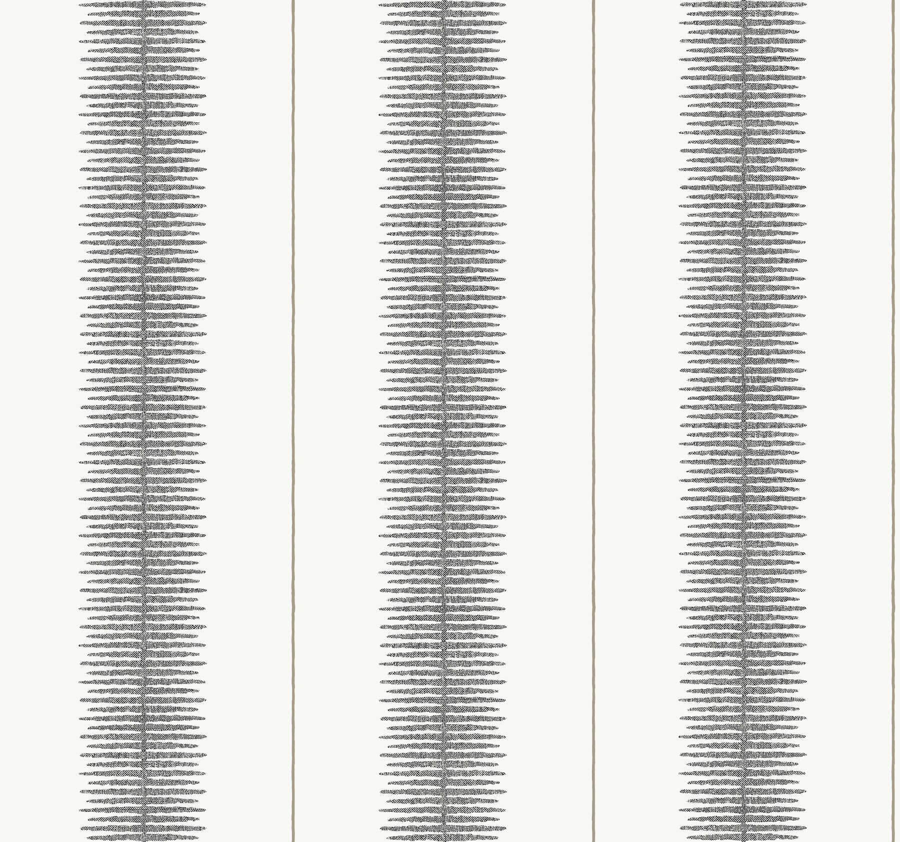 Tandem Stripe Wallpaper- Black