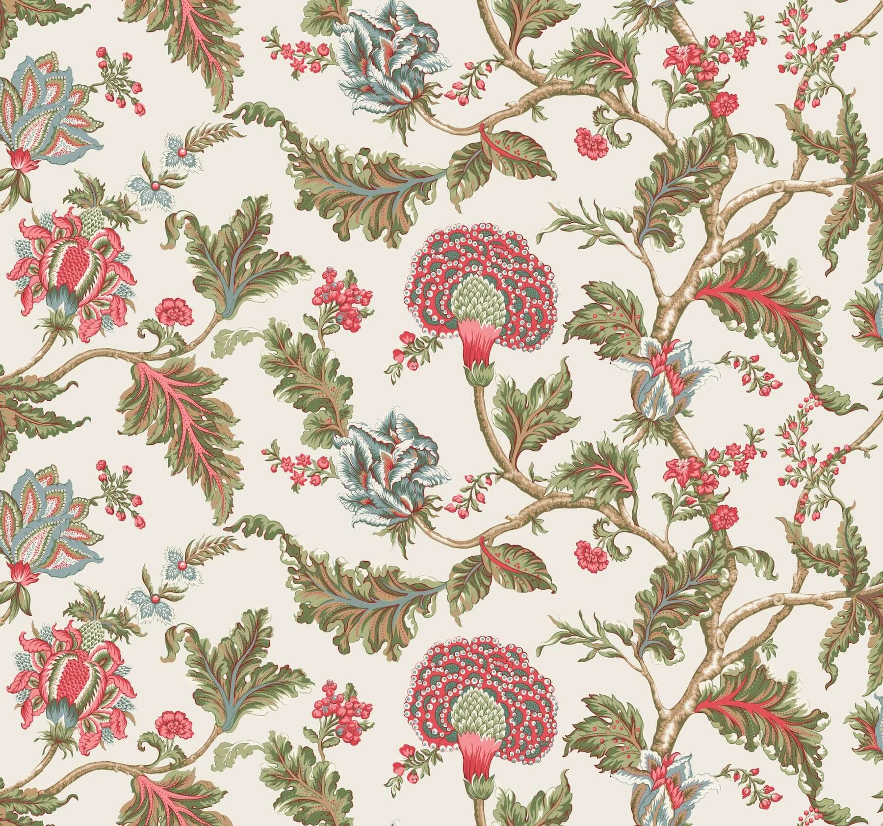 Monroe Wallpaper- Rhubarb