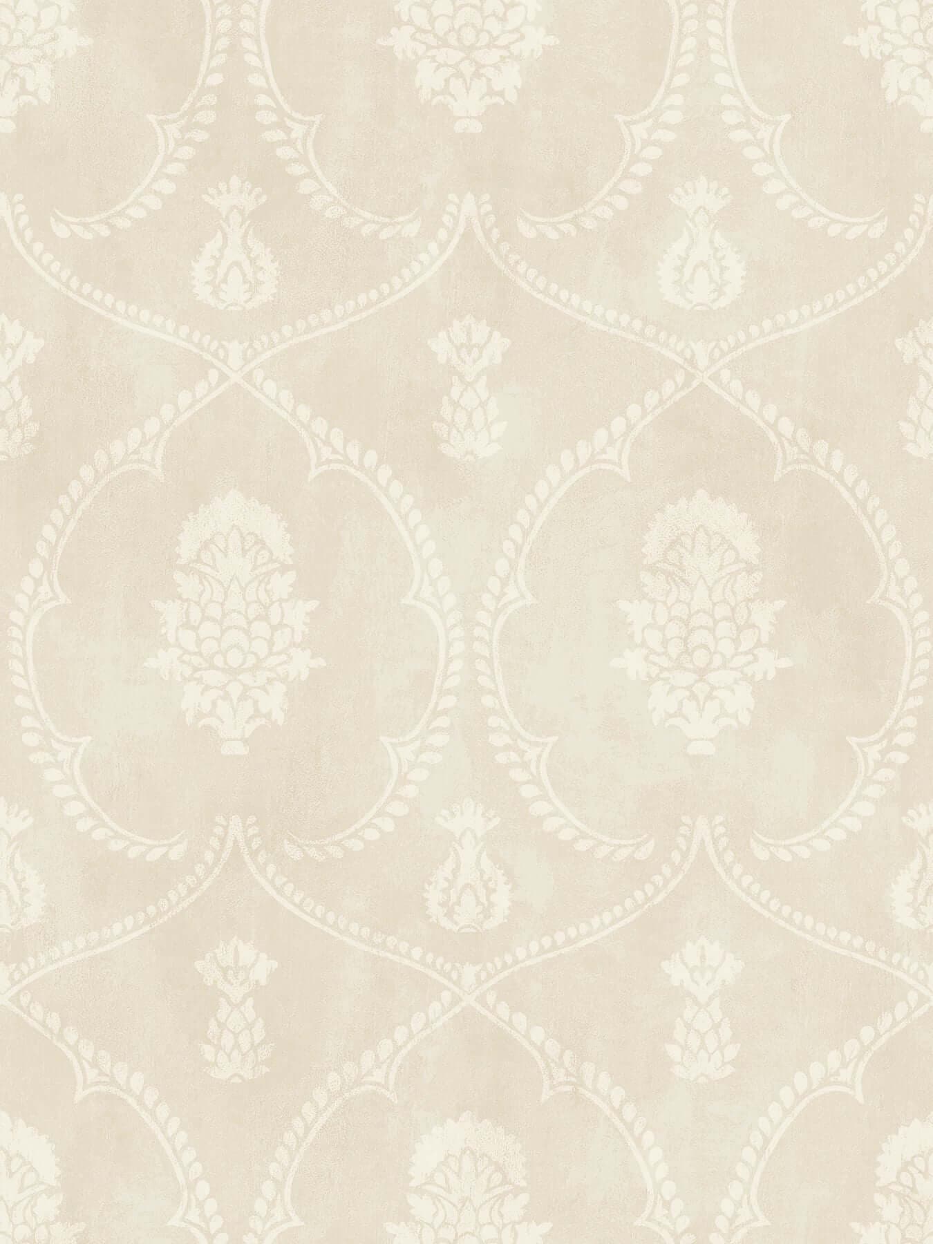 Royal Damask Wallpaper- Beige