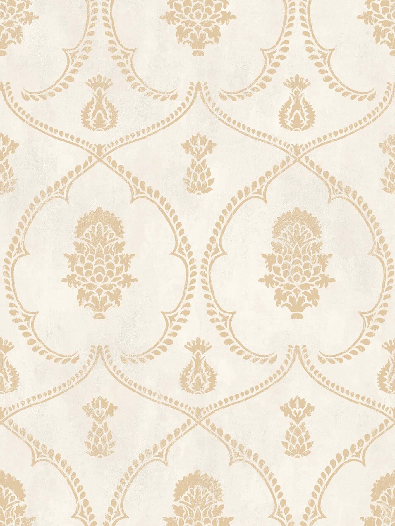 Royal Damask Wallpaper- Soft Gold