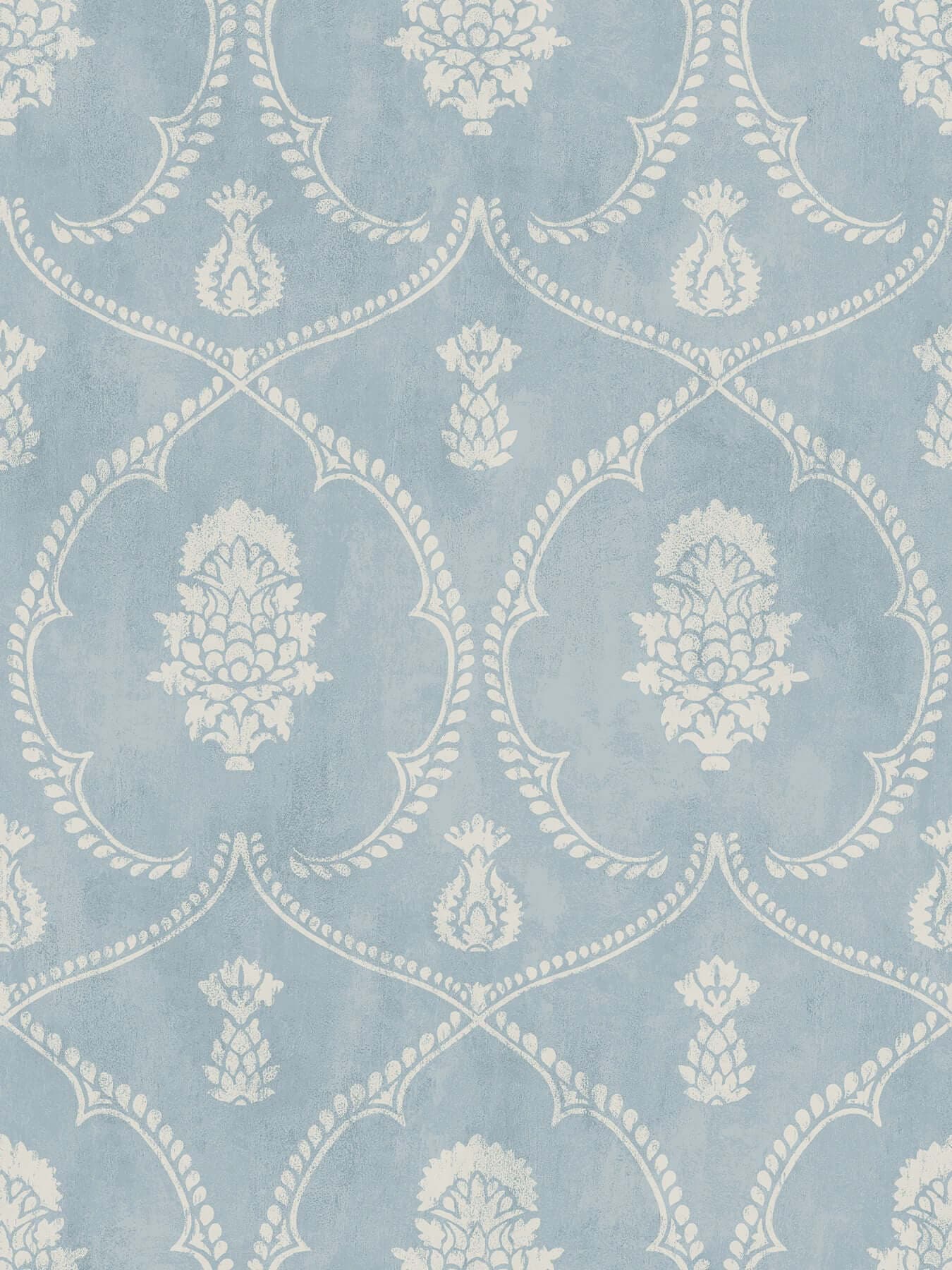 Royal Damask Wallpaper- Blue