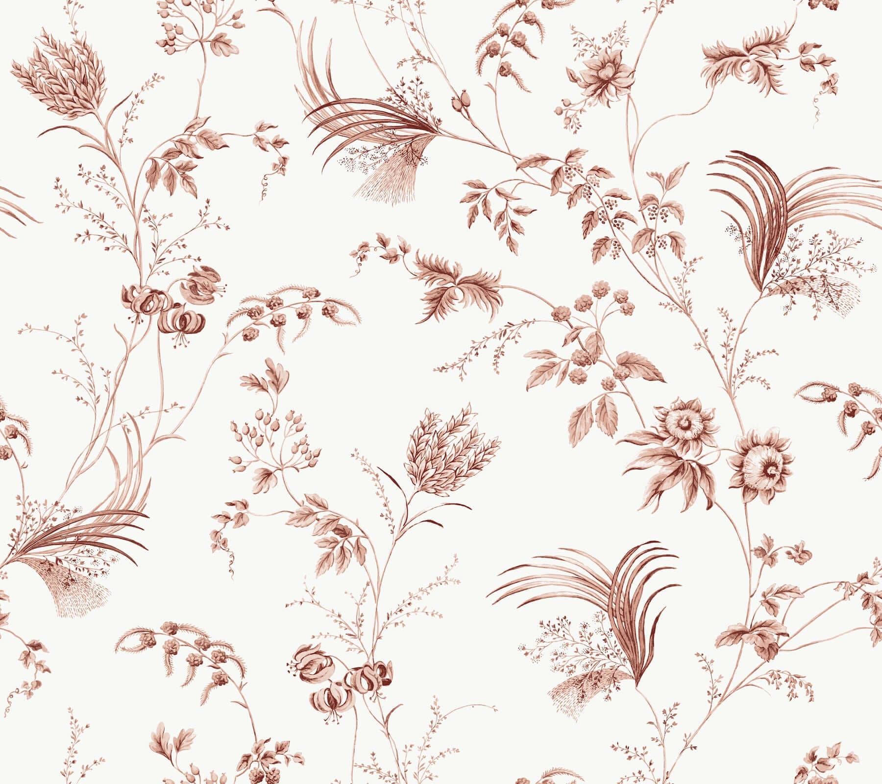 Floral Lace Wallpaper- Brick