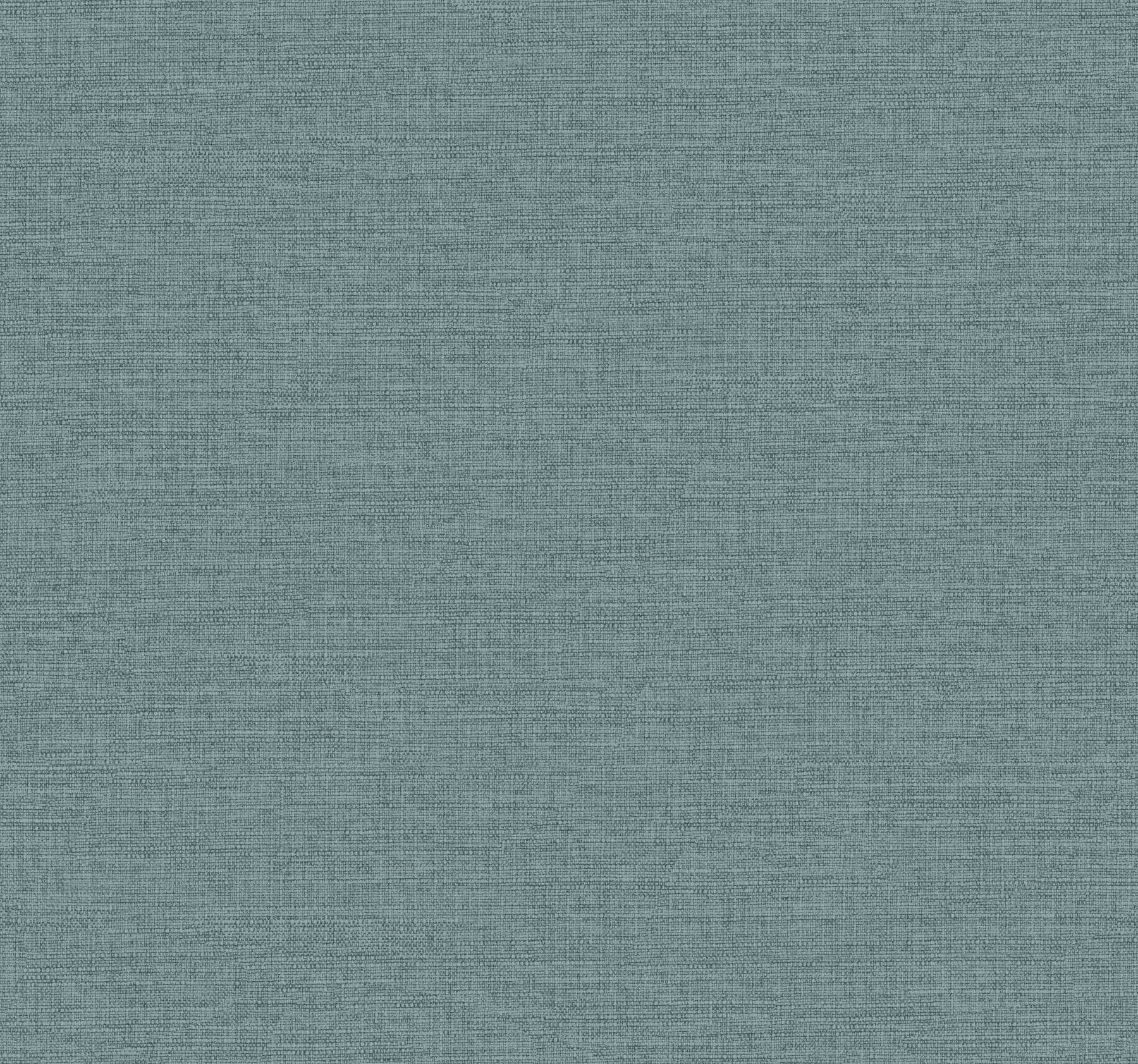 Terrene Faux Linen Teal Wallpaper
