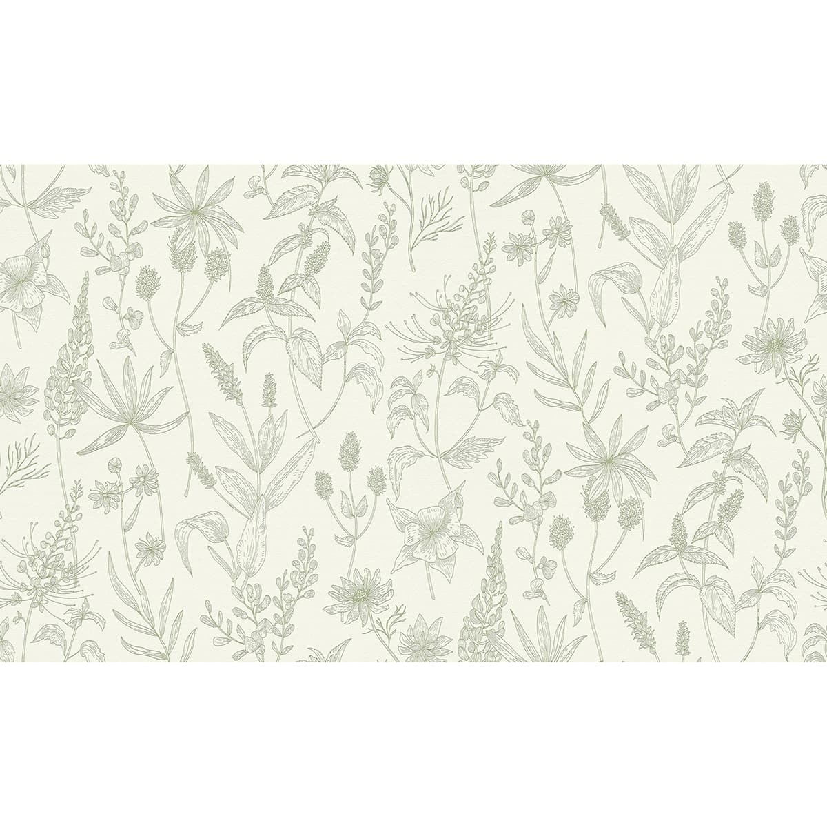 Nami Olive Floral Wallpaper