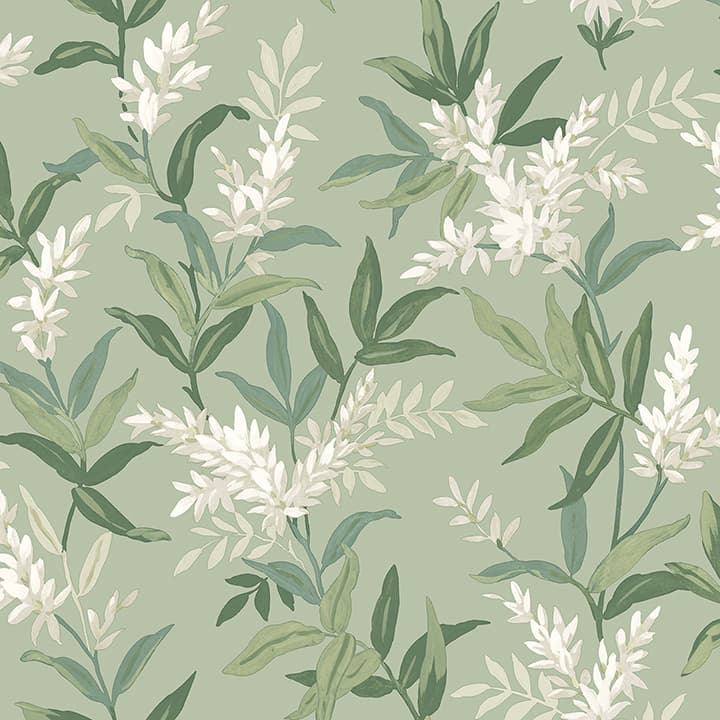 Olivia Sage Floral Wallpaper