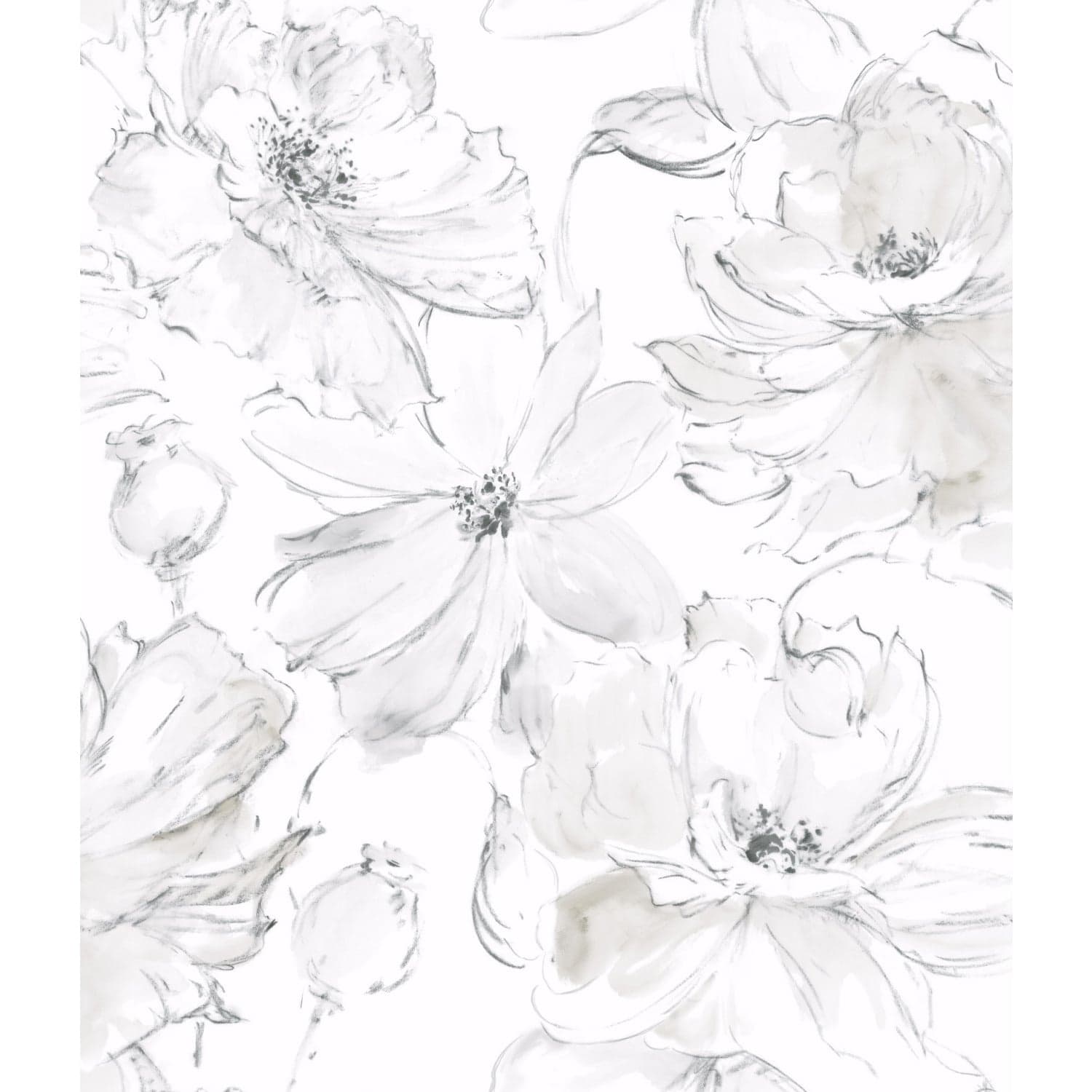 Floral Dreams Grey Mix Wallpaper