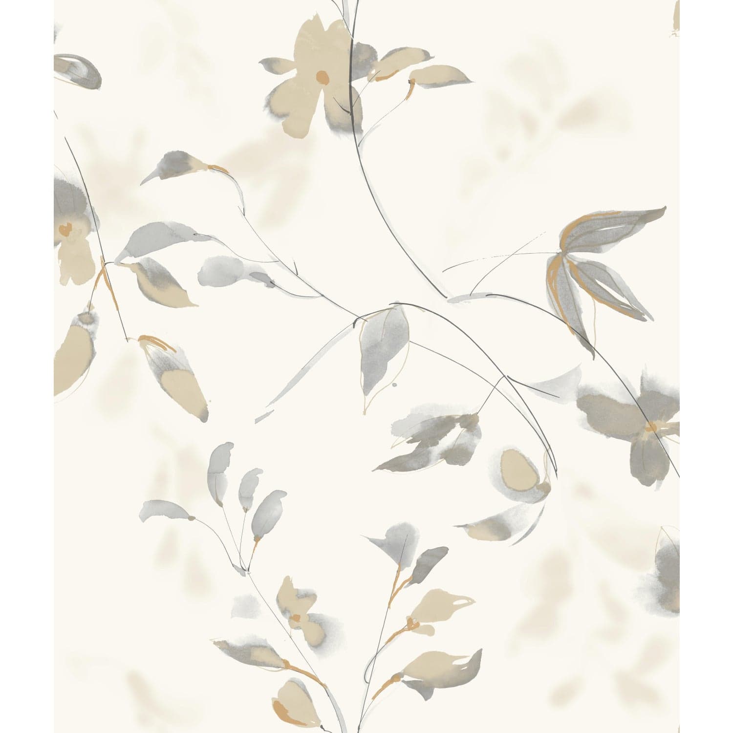 Linden Flower Soft Neutral Wallpaper