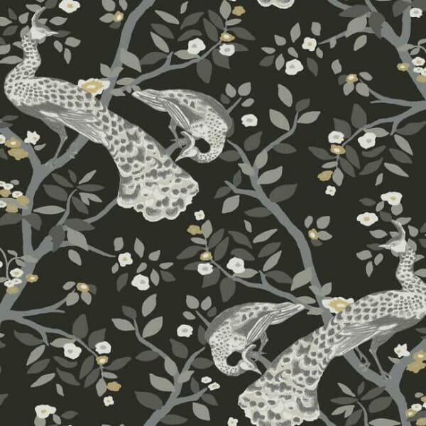 Plume Wallpaper- Black/Gold