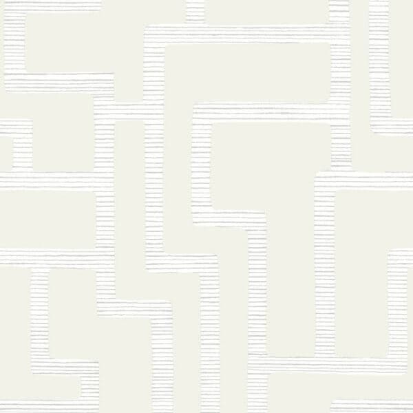 Graphic Polyomino Wallpaper- Pearl