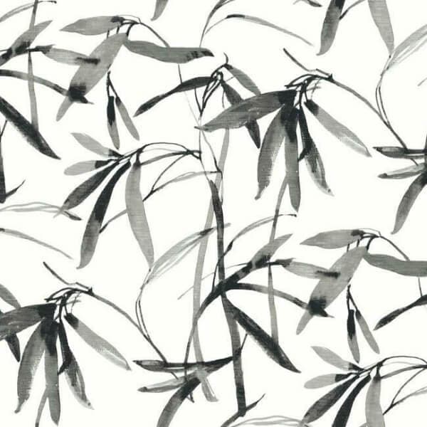 Bamboo Ink Wallpaper- Black/White