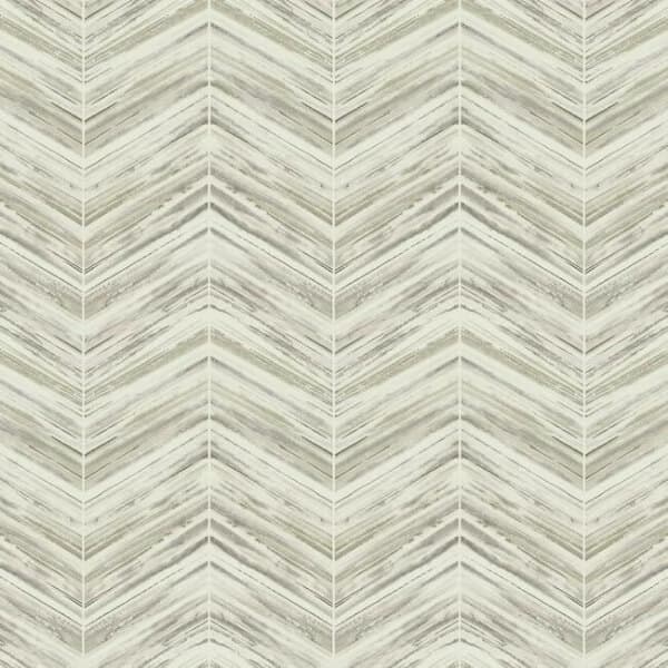 Petite Watercolor Chevron Wallpaper- Linen