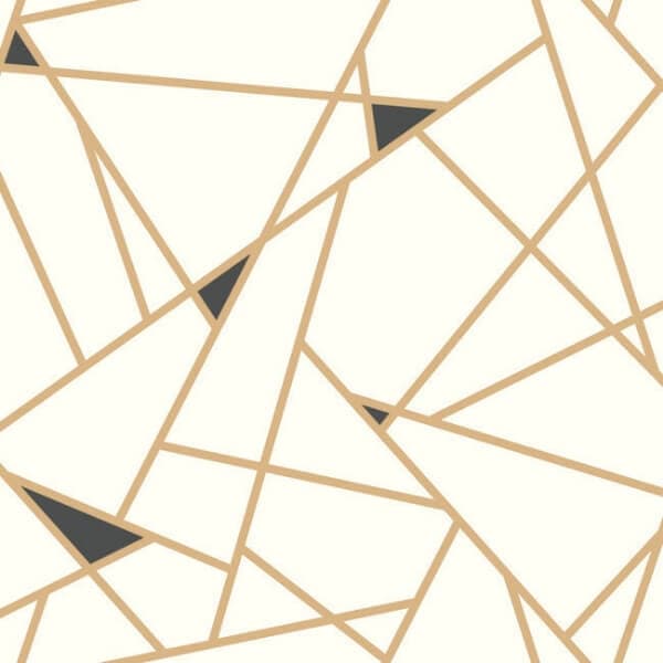 Prismatic Wallpaper- Gold/White