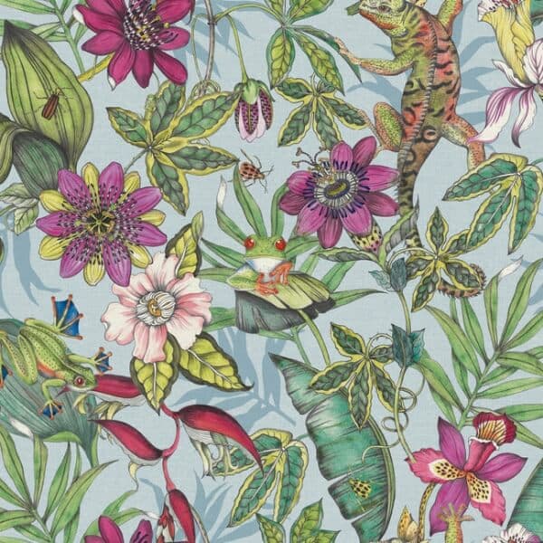 Rainforest Wallpaper- Blue/Multi
