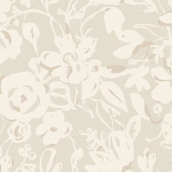 Brushstroke Floral Wallpaper- Taupe