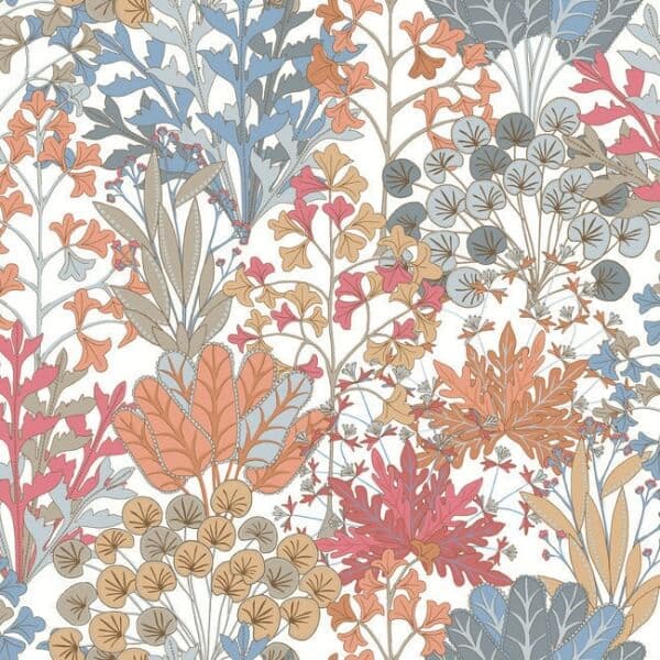Forest Floor Wallpaper- Coral