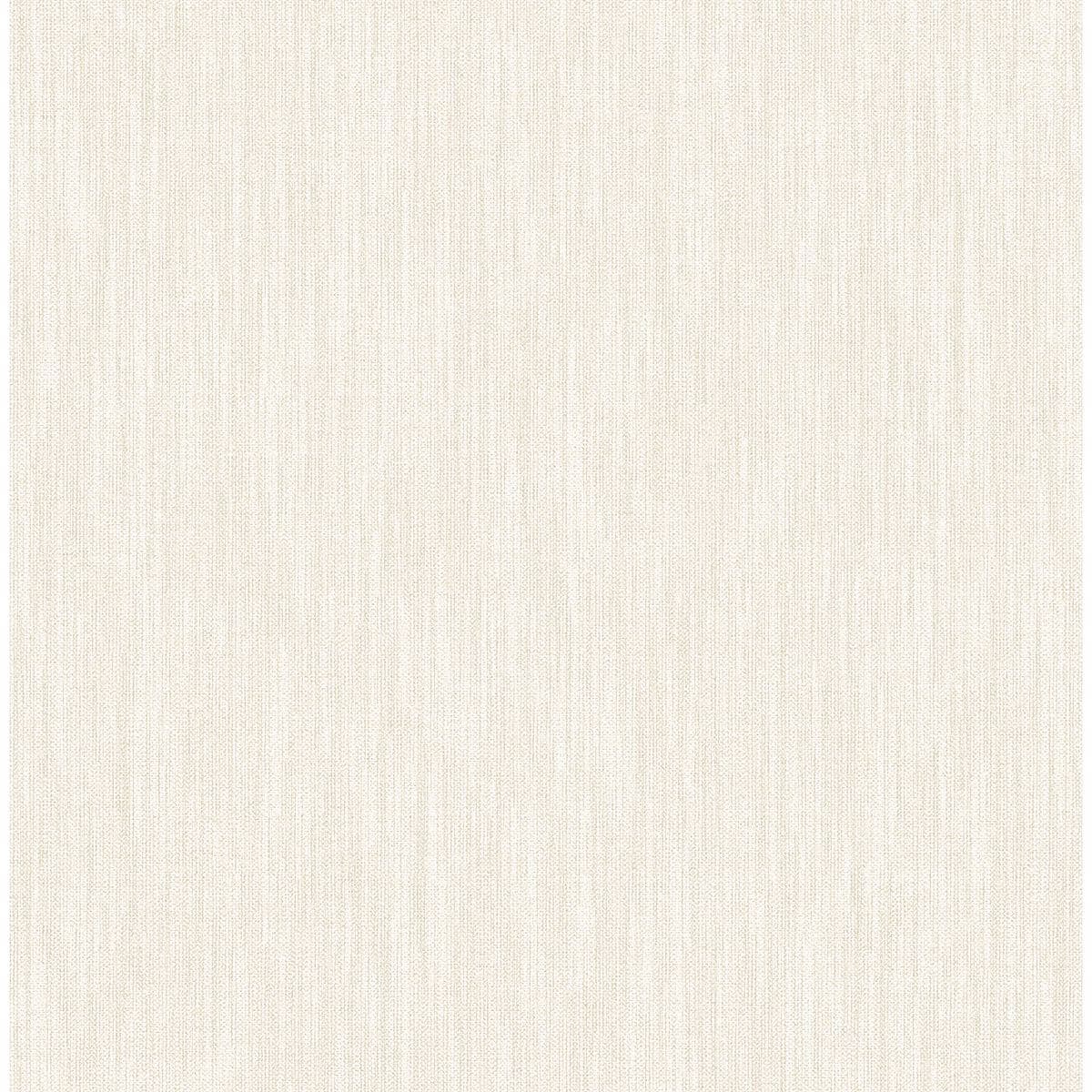 Chenille Off-White Faux Linen Wallpaper