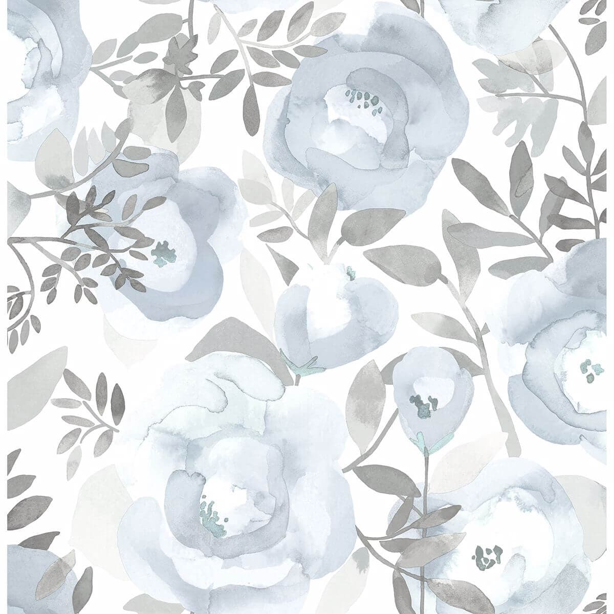 Orla Blue Floral Wallpaper