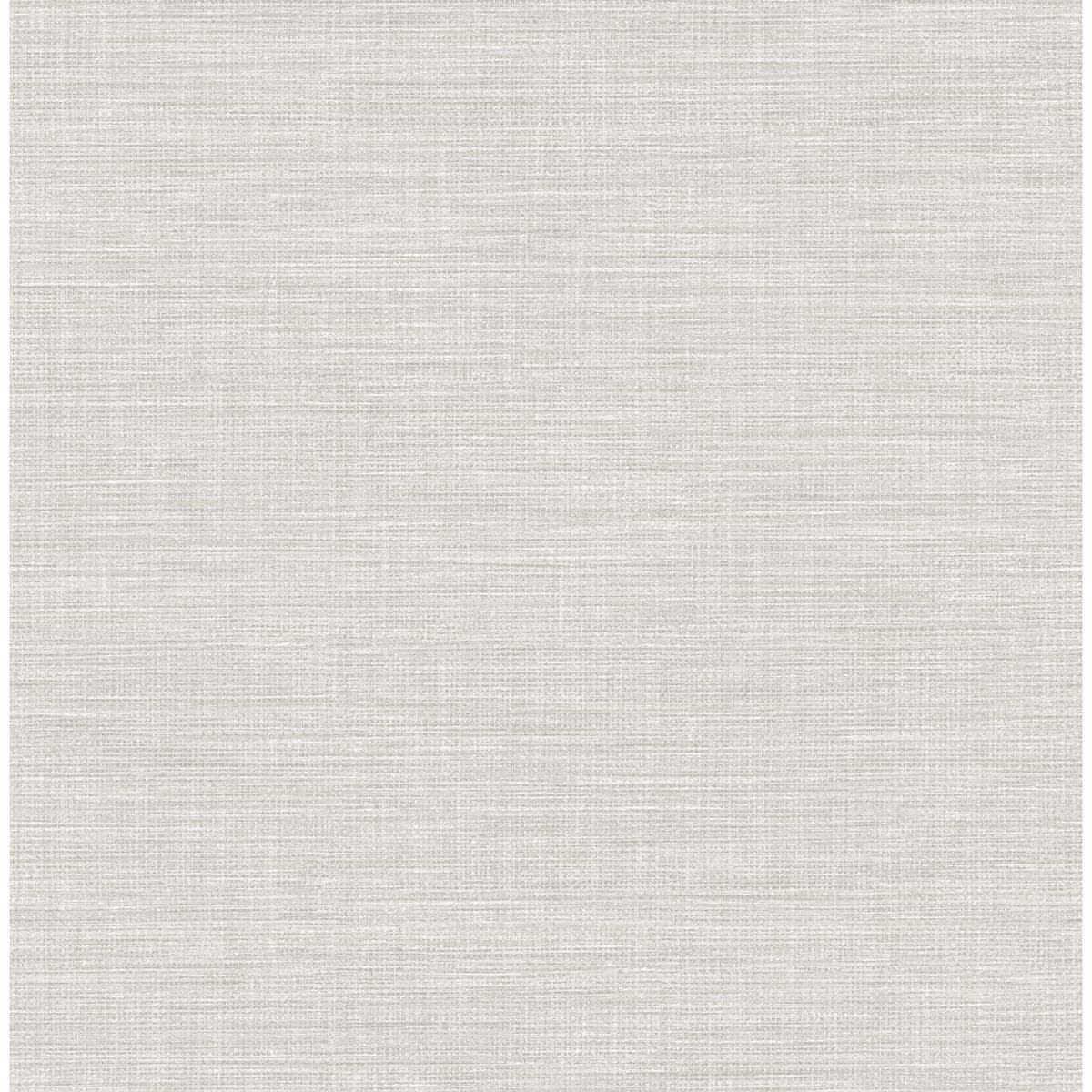 Exhale Light Grey Faux Grasscloth Wallpaper