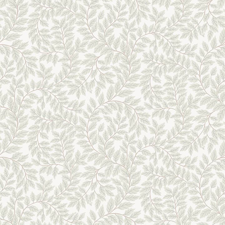 Lindlöv Light Grey Leafy Vines Wallpaper