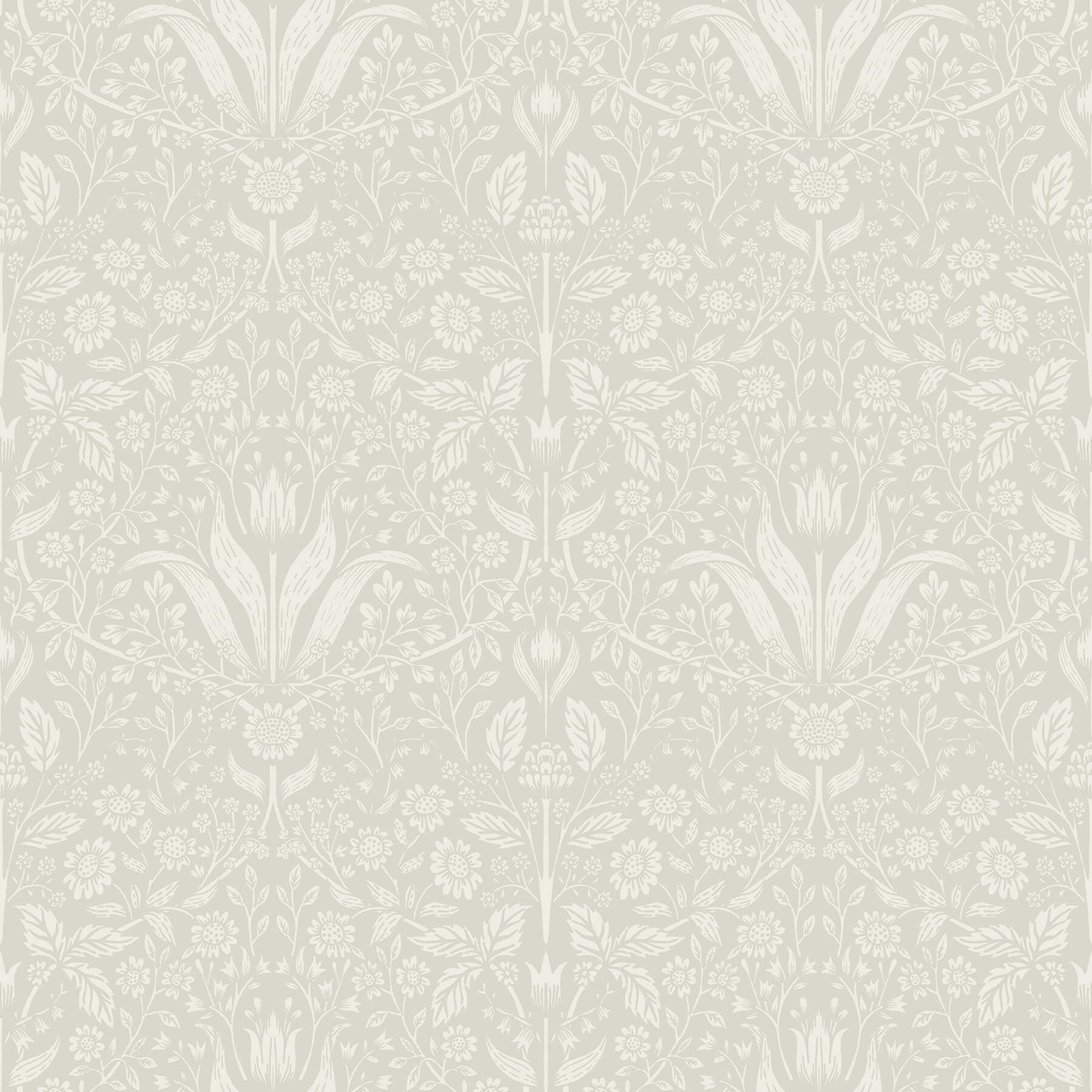 Mara Beige Tulip Ogee Wallpaper