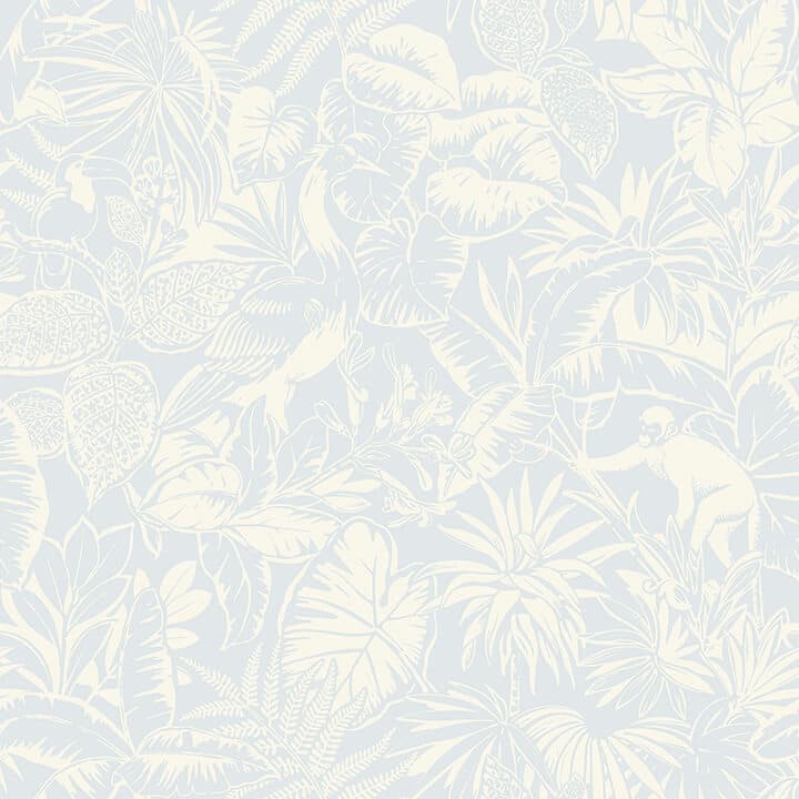 Corcovado Light Blue Jungle Jamboree Wallpaper