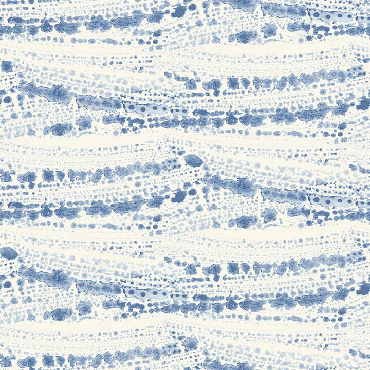 Rannell Navy Abstract Scallop Wallpaper