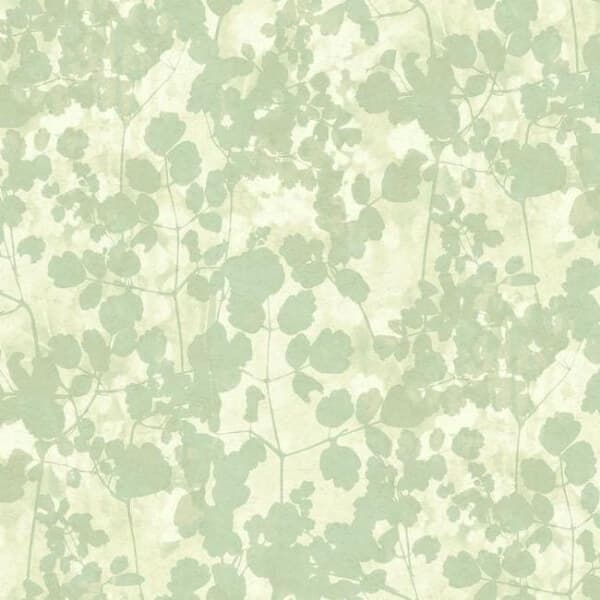 Pressed Leaves Wallpaper- Soft Green