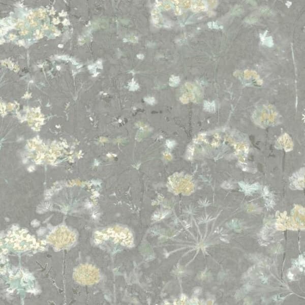 Botanical Fantasy Wallpaper- Grey/Light Blue