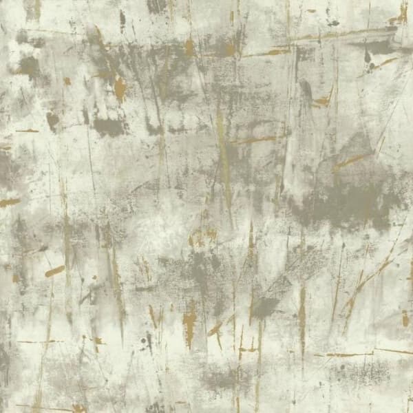 Modern Art Wallpaper- Grey/Gold