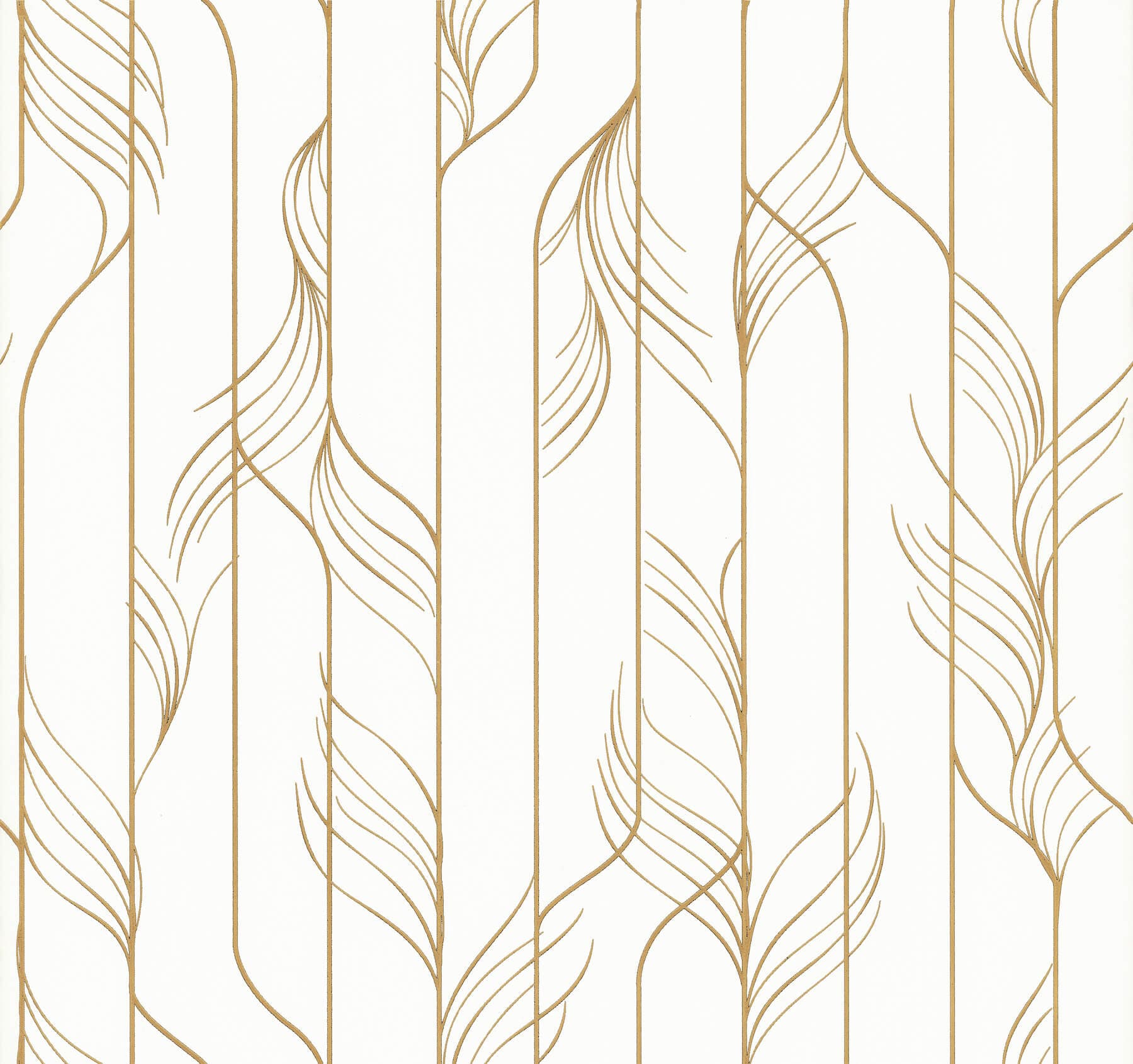 Elemental Thread Wallpaper- White & Gold