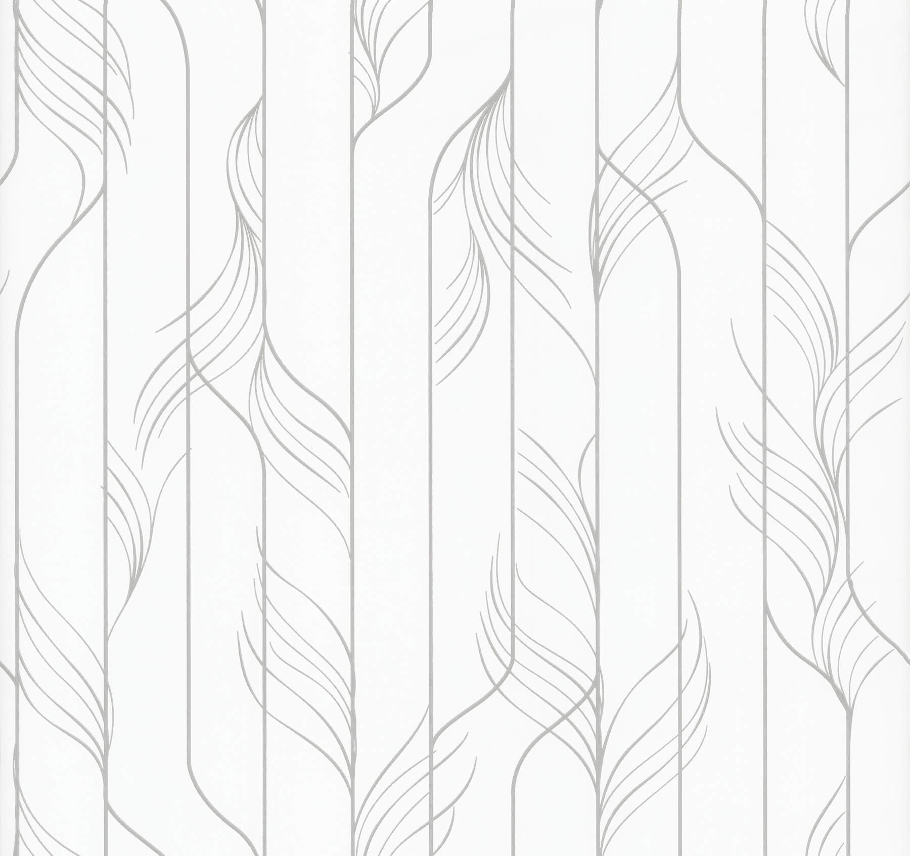 Elemental Thread Wallpaper- White & Silver