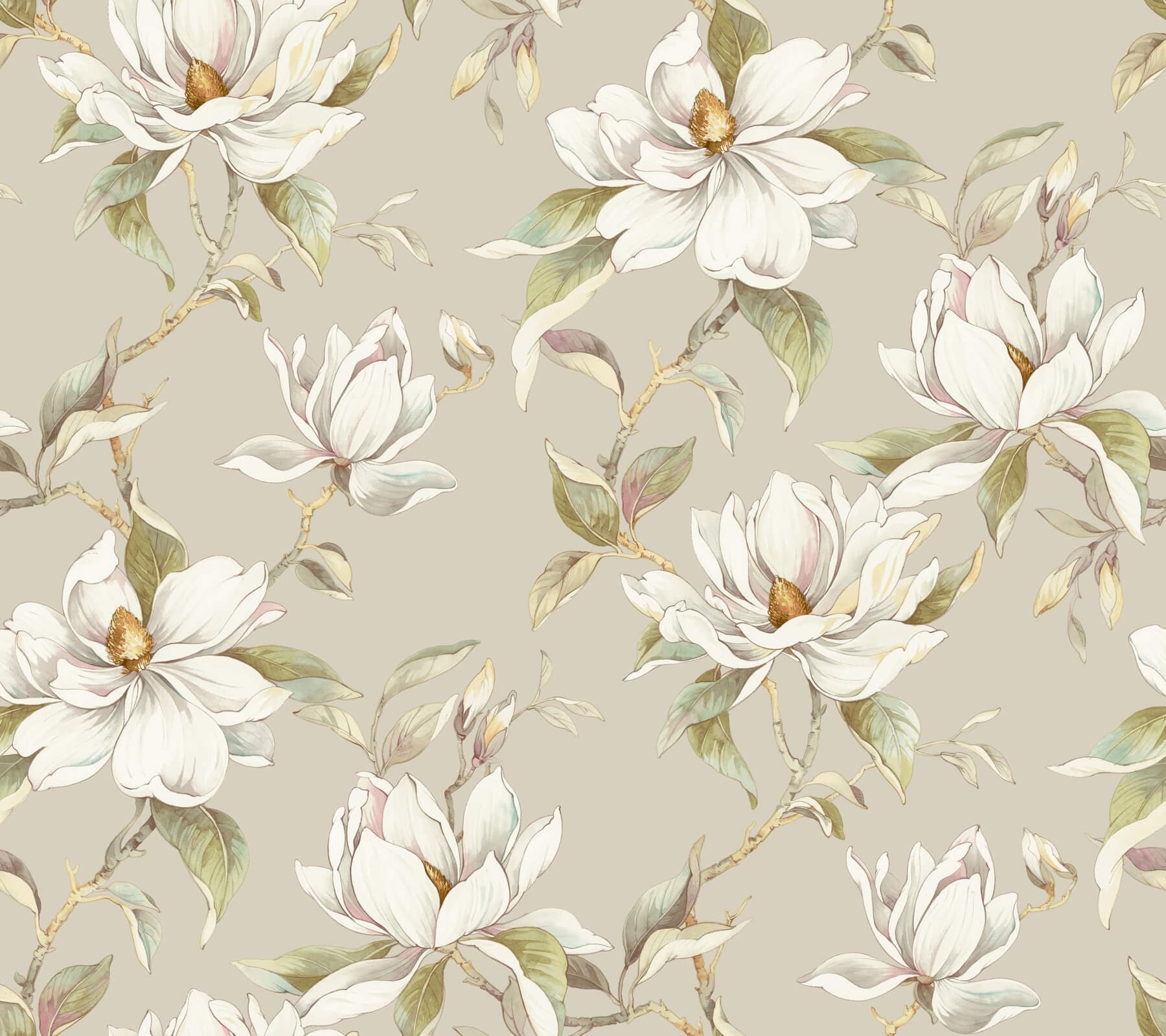 Garden Jewels Wallpaper- Linen