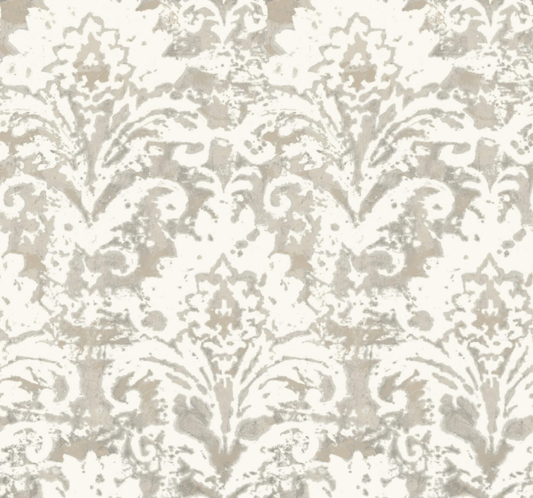 Velvet Crush Damask Wallpaper- Soft Neutral & Pearl