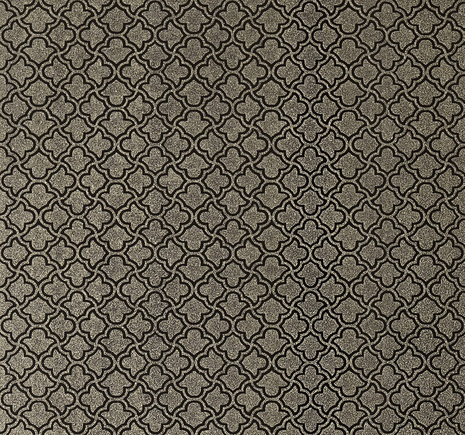 Uptown Glam Wallpaper- Black & Gold